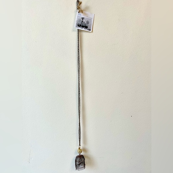 Birds of a Feather Birdcage Long Necklace - Picture 2 of 3